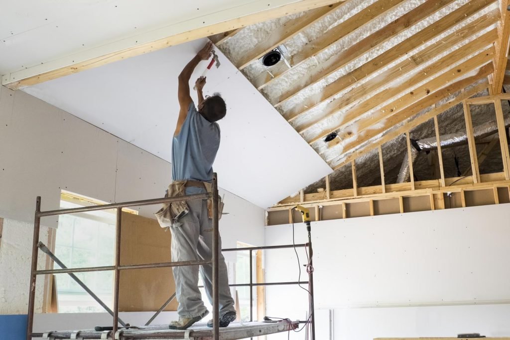 Ceiling Wallpaper Installation