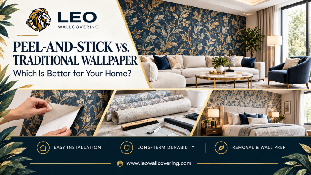 Peel-and-Stick vs. Traditional Wallpaper